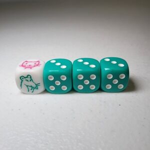 Rat a Tat Roll Dice Replacement Pieces Cat Game Teal Pink Gamewright Spare Parts